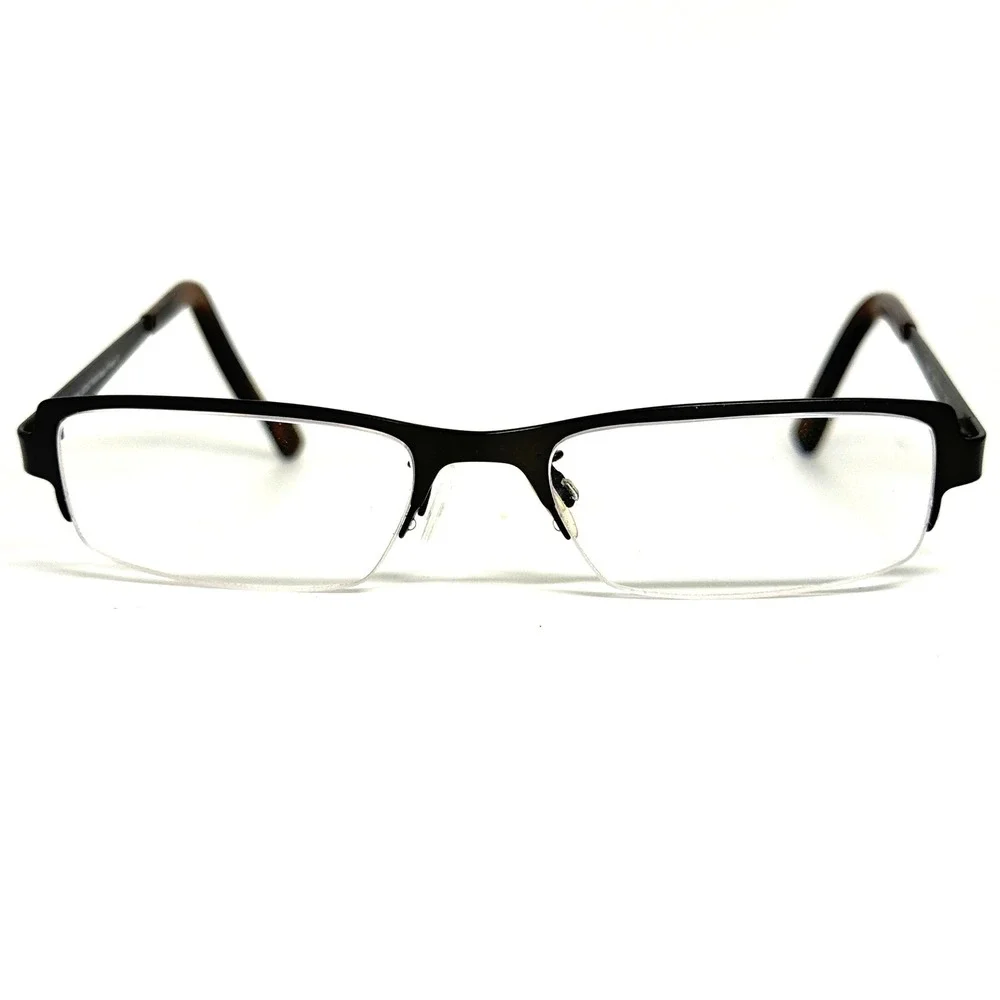Jean Lafont Paris Onyx 288 Eyeglasses Frames Brown Semi Rimless 51-17-140 France